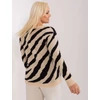 Kép 2/5 - Plus size kötött pulóver bézs