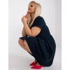 Kép 2/8 - Molly sötétkék pamut ruha plus size 