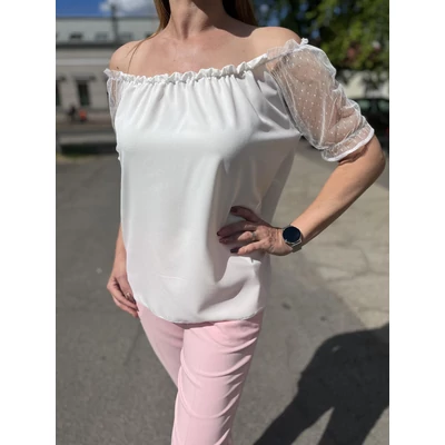 Via vállra lehúzós felső tüll ujjal