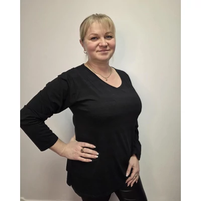 Plus size fekete felső