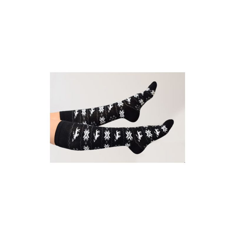 Karácsonyi zokni (hosszú) 38-41 fekete AV12-38FE