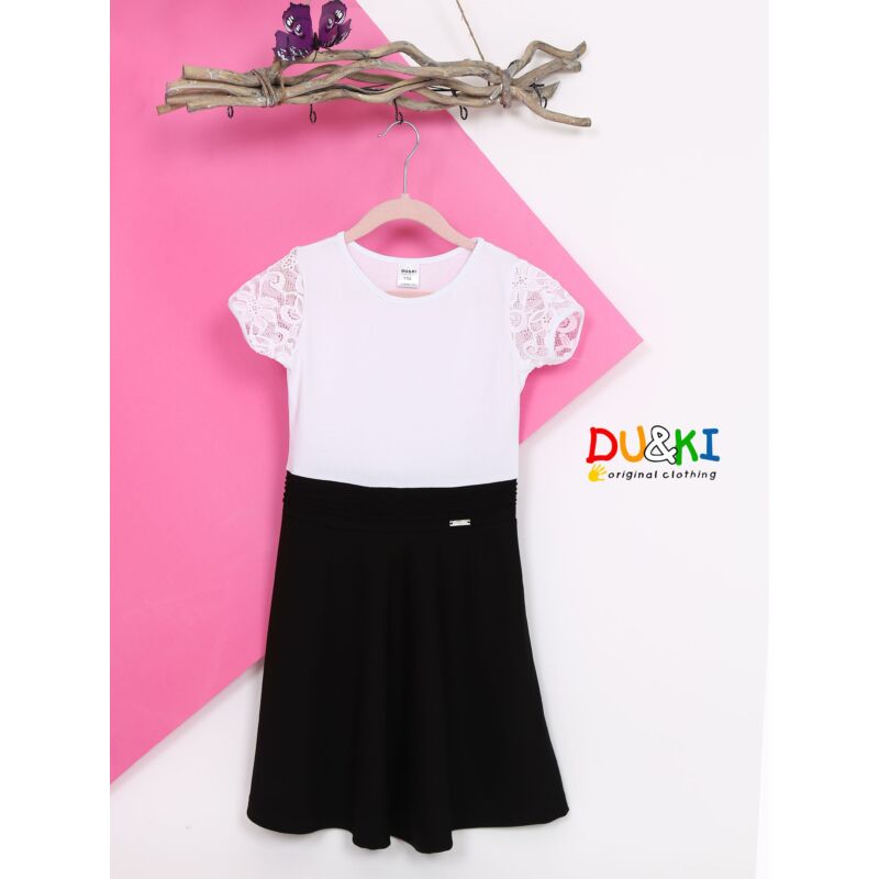 DU&KI kislány fekete fehér alkalmi ruha
