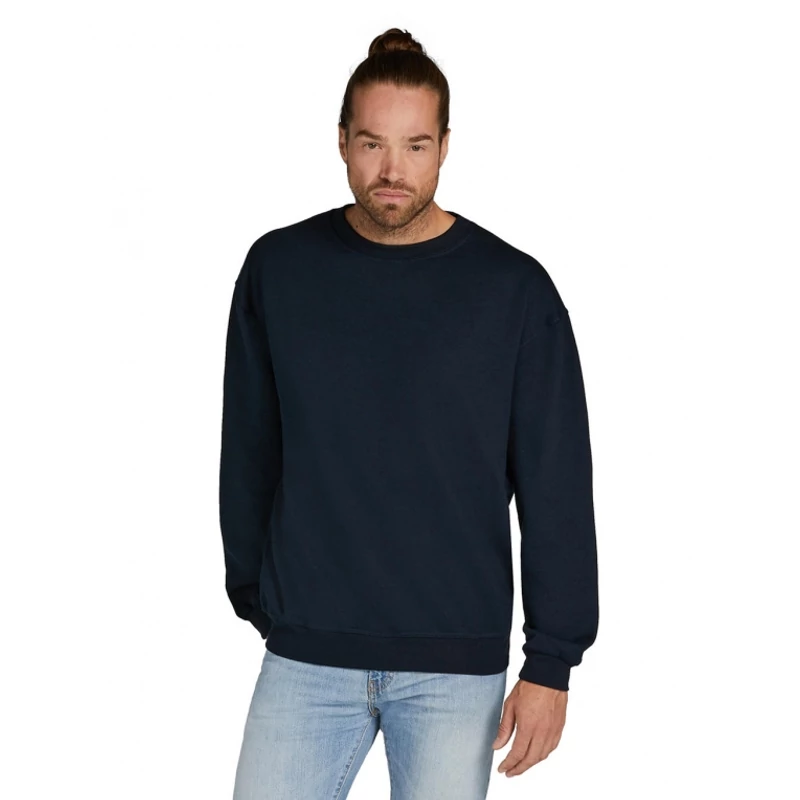 Unisex kereknyakú pulóver fekete