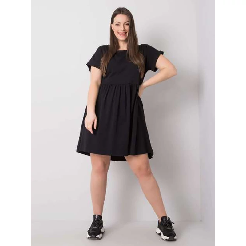 Molly fekete pamut ruha plus size 