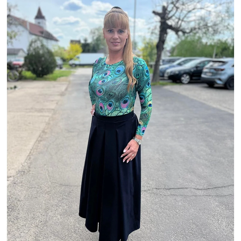 VIA sötétkék hosszú szoknya